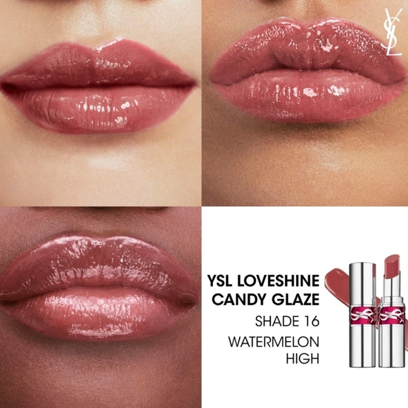 💄HP💄NIB YSL CANDY GLAZE LIP GLOSS STICK 16 WATERMELON HIGH - Picture 6 of 13